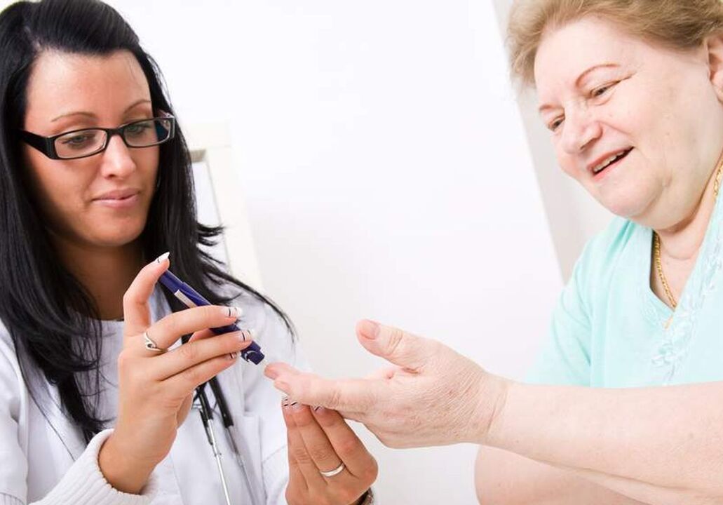 Blood sampling in case of diabetes