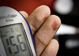 Diabetes is accompanied by hyperglycemia - high blood sugar levels