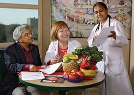 Patients with diabetes are prescribed by a diet